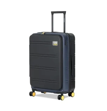 Dummy Urban Jungle by Safari Hold-All Premium Top-Open Large (78 cm) Trolley Bag, Polycarbonate Check-in Suitcase with 8 Silent Wheels and TSA Lock, Hardside Travelling Luggage for Both Men & Women (Navy)